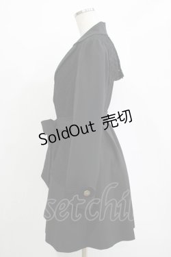 画像2: axes femme / レース重ねクラシックコート M ブラック H-25-11-01-042-AX-CO-NS-ZH