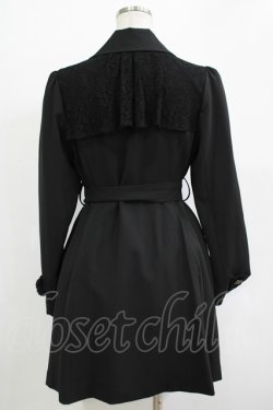 画像3: axes femme / レース重ねクラシックコート M ブラック H-25-11-01-042-AX-CO-NS-ZH