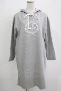 LIEF / ロゴプリントパーカーワンピース Free グレー H-25-11-01-043-LO-OP-NS-ZH