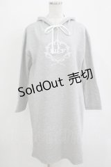 LIEF / ロゴプリントパーカーワンピース Free グレー H-25-11-01-043-LO-OP-NS-ZH