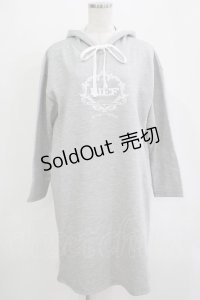 LIEF / ロゴプリントパーカーワンピース Free グレー H-25-11-01-043-LO-OP-NS-ZH