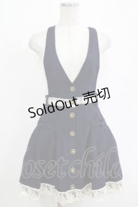 LIZ LISA / リボンポケットジャンパースカート Free ネイビー H-25-11-01-044-LO-OP-NS-ZH