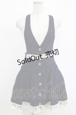 画像1: LIZ LISA / リボンポケットジャンパースカート Free ネイビー H-25-11-01-044-LO-OP-NS-ZH