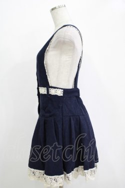 画像2: LIZ LISA / リボンポケットジャンパースカート Free ネイビー H-25-11-01-044-LO-OP-NS-ZH