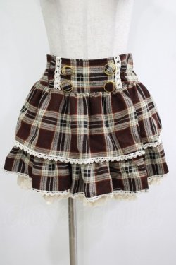 画像1: LIZ LISA / チェックスカート Free ブラウン H-25-11-01-046-LO-SK-NS-ZH