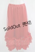 Miss Danger（海外ロリータブランド） / チュールロングペチコート Free レッド H-25-11-01-050-PU-SK-NS-ZH