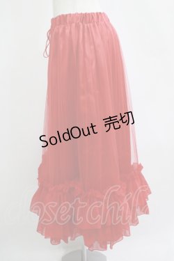 画像2: Miss Danger（海外ロリータブランド） / チュールロングペチコート Free レッド H-25-11-01-050-PU-SK-NS-ZH