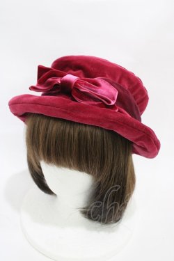 画像1: Jane Marple / ロイヤル別珍のハット  ボルドー H-25-11-01-1001-JM-AC-KB-ZH