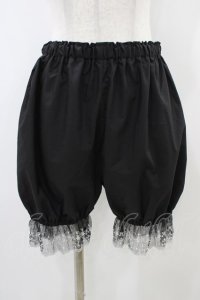 Moi-meme-Moitie / バラ十字架レースドロワーズ  黒×黒白レース H-25-11-01-1026-MO-PA-KB-ZH