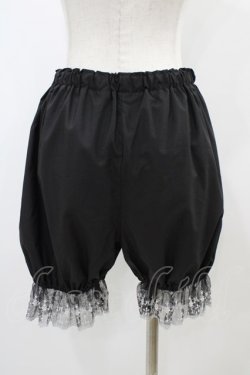 画像2: Moi-meme-Moitie / バラ十字架レースドロワーズ  黒×黒白レース H-25-11-01-1026-MO-PA-KB-ZH