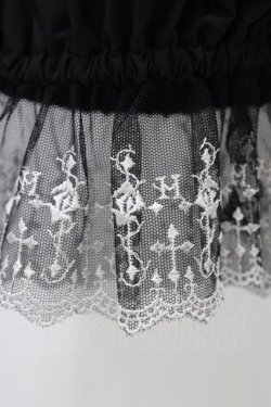 画像3: Moi-meme-Moitie / バラ十字架レースドロワーズ  黒×黒白レース H-25-11-01-1026-MO-PA-KB-ZH