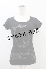 MIHO MATSUDA / ラウンド半袖T  黒 H-25-11-01-1029-GO-TO-KB-ZH