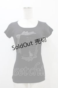 MIHO MATSUDA / ラウンド半袖T  黒 H-25-11-01-1029-GO-TO-KB-ZH