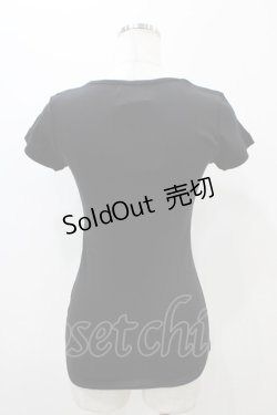 画像2: MIHO MATSUDA / ラウンド半袖T  黒 H-25-11-01-1029-GO-TO-KB-ZH