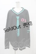 LISTEN FLAVOR / 初音ミクVネックニット  ブラック H-25-11-01-1030-PU-TO-KB-ZH