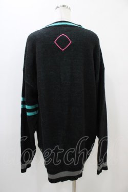 画像2: LISTEN FLAVOR / 初音ミクVネックニット  ブラック H-25-11-01-1030-PU-TO-KB-ZH