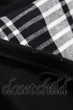 画像3: SEX POT ReVeNGe / チェック切替プリントカットソー  黒 H-25-11-01-1032-SP-TO-KB-ZH