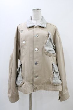 画像1: MILKBOY / ARM RIPPED JACKET  ベージュ×グレーマーブル H-25-11-01-1005-MB-JA-KB-ZH