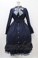 Melody BasKet / ストライプマドモアゼルドレス M ネイビー H-25-11-01-1007-LO-OP-KB-ZH