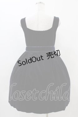 画像2: Jane Marple / クラウンEMBブローチ付別珍ドレス  ネイビー H-25-11-01-1008-JM-OP-KB-ZH