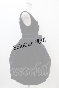 画像3: Jane Marple / クラウンEMBブローチ付別珍ドレス  ネイビー H-25-11-01-1008-JM-OP-KB-ZH