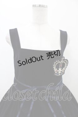 画像4: Jane Marple / クラウンEMBブローチ付別珍ドレス  ネイビー H-25-11-01-1008-JM-OP-KB-ZH