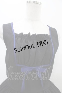 画像4: Moi-meme-Moitie / 燭台エンブレムゲートジャンパースカート  黒×青 H-25-11-01-1009-MO-OP-KB-ZH