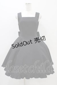 Moi-meme-Moitie / フリルジャンパースカート  ブラック H-25-11-01-1010-MO-OP-KB-ZH