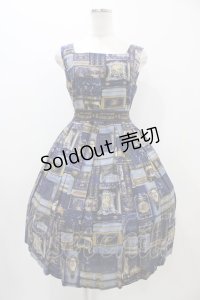 Jane Marple / British Bookshelfスクエアドレス  ネイビー H-25-11-01-1011-JM-OP-KB-ZH