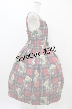 画像3: Emily Temple cute / Teddy Bear Tartanノースリーブワンピース  レッド H-25-11-01-1012-ET-OP-KB-ZH