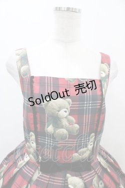 画像4: Emily Temple cute / Teddy Bear Tartanノースリーブワンピース  レッド H-25-11-01-1012-ET-OP-KB-ZH