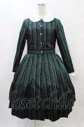 Jane Marple / Regimental stripe lycee onepice  グリーン H-25-11-01-1016-JM-OP-KB-ZH