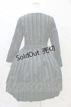 画像2: Jane Marple / Regimental stripe lycee onepice  グリーン H-25-11-01-1016-JM-OP-KB-ZH