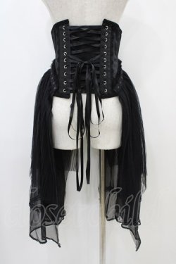 画像2: MR corset / サイドチュールコルセット  黒 H-25-11-01-1003-PU-ZA-KB-ZH