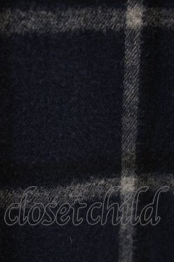 画像3: Jane Marple Dans Le Salon / アランニットとシャギーチェックのドレス  グレー×ネイビー H-25-11-01-1018-JM-OP-KB-ZH