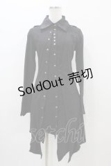 Ozz Croce / 刺繍シャツワンピース  黒 H-25-11-01-1019-OO-OP-KB-ZH