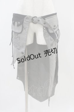 画像1: Ozz Croce / ラップオーバースカート  グレー H-25-11-01-1024-OO-SK-KB-ZH