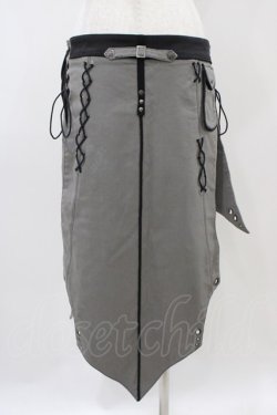 画像2: Ozz Croce / ラップオーバースカート  グレー H-25-11-01-1024-OO-SK-KB-ZH