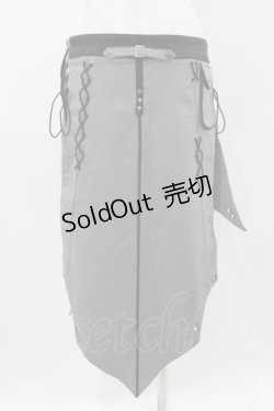 画像2: Ozz Croce / ラップオーバースカート  グレー H-25-11-01-1024-OO-SK-KB-ZH