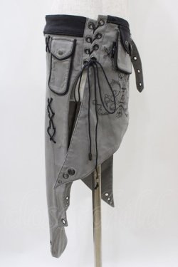 画像3: Ozz Croce / ラップオーバースカート  グレー H-25-11-01-1024-OO-SK-KB-ZH