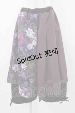 画像1: Qutie Frash / 8分丈袴パンツ  紫 H-25-11-01-1025-QU-PA-KB-ZH