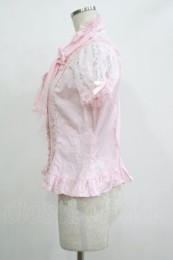 画像2: Angelic Pretty / ロマンティック立ち襟ボウタイブラウス Free ピンク H-25-11-01-054-AP-BL-NS-ZH