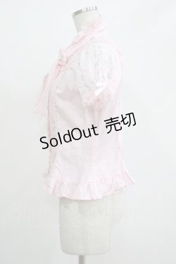 画像2: Angelic Pretty / ロマンティック立ち襟ボウタイブラウス Free ピンク H-25-11-01-054-AP-BL-NS-ZH