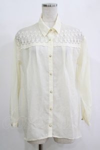 LIZ LISA / レース切替ブラウス Free 生成り H-25-11-01-057-LO-BL-NS-ZH