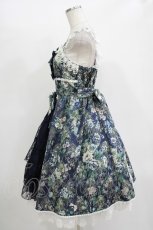 画像2: metamorphose / royalジャガードコルセット風ジャンパースカート サイズ1 ネイビー H-25-11-01-006-ME-OP-NS-ZH (2)