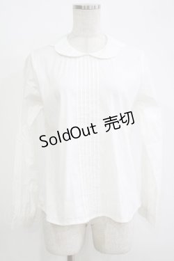 画像1: an another angelus / スカラップ衿フロントピンタックシャツ Free OFFWHITE H-25-11-01-058-CA-BL-NS-ZH