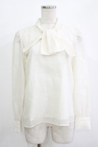 an another angelus / シアー変形ボウタイブラウス Free IVORY H-25-11-01-062-CA-BL-NS-ZH
