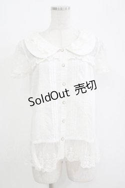 画像1: LIZ LISA / ドットチュールブラウス Free オフ H-25-11-01-064-LO-BL-NS-ZH