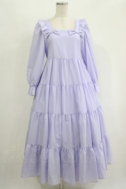 画像1: Maria pipi / リボン&ティアードドレス Free パープル H-25-11-01-007-EL-OP-NS-ZH