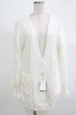 画像1: Amavel / ハートケーブルニットロングカーディガン Free オフ H-25-11-01-067-CA-TO-NS-ZH